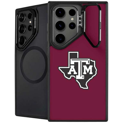 Texas A&M University Black Logo Galaxy S25 Ultra Kickstand Case